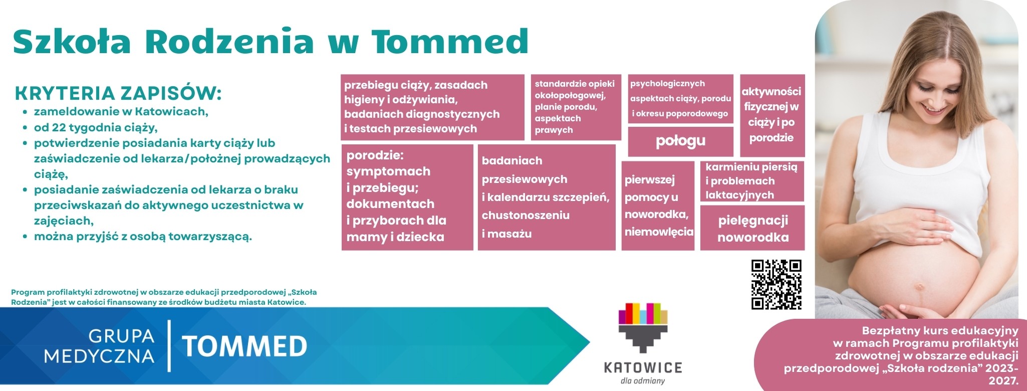 Szkoła rodzenia. Informacje poniżej.
