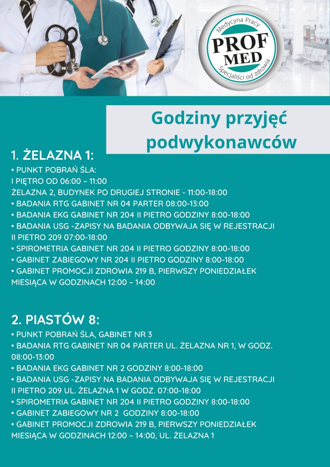 podwykonawcy - szczegóły opisane poniżej